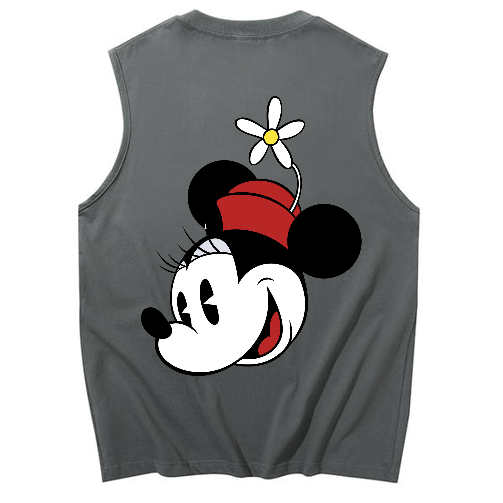 （画像用） ミッキーマウス Mickey Mouse コットン100％タンクトップ（背面プリント）